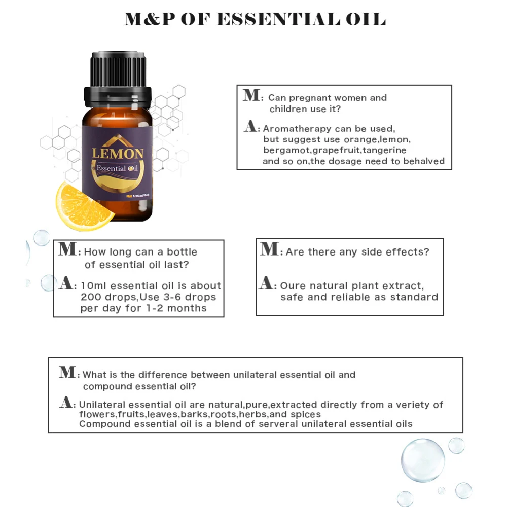 Free Sample Private Label 100% Natural Pure Organic Essential Oil Gift Set Tea Tree Lavender Massage Aromatherapy Essential Oil