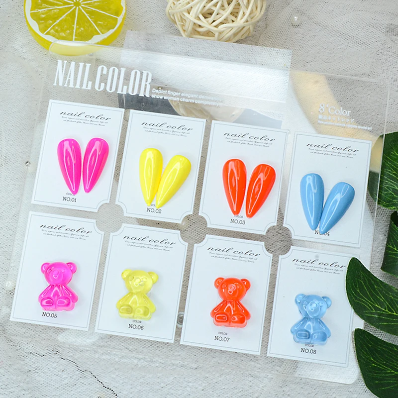 2023 new product very good nail gel polish set spring summer macaron pure color fluorescence macaron gel polish