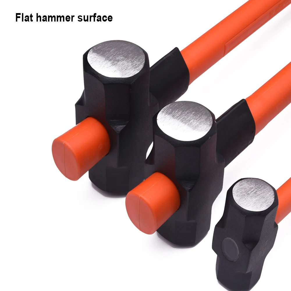 6lb 8lb 10lb 12lb 14lb 16lb Quality sledge hammer shock-resistant fiberglass handle sledge hammer steel head sledge hammer