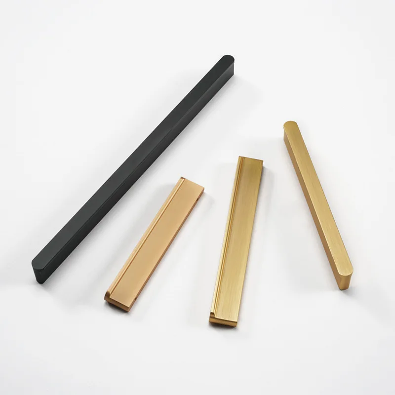 2024 AKADA High Quality Expensive Aluminum Door Wardrobe Pull Furniture Drawer Cupboard Gold Chrome Cabinets Handles