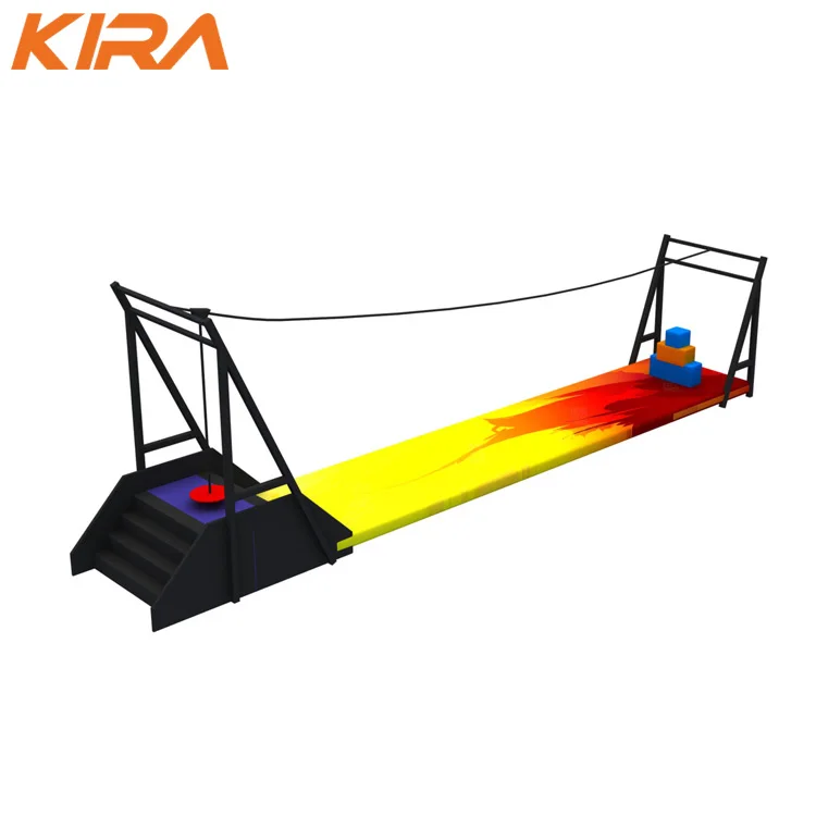 professional outdoor trampoline zip line for adult roller coaster zip line for amusement park