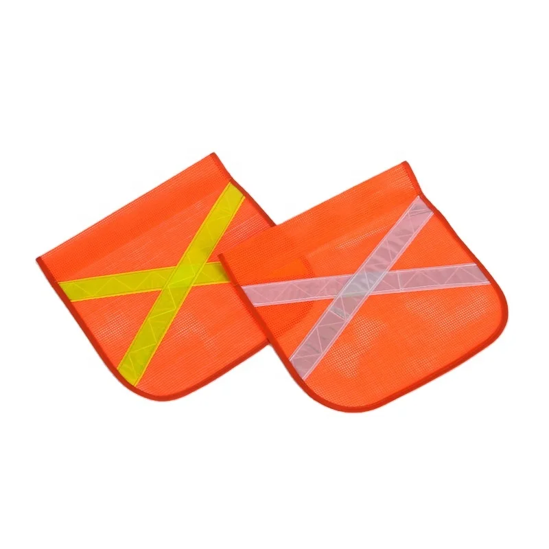 Vehicle warning whip reflective safety flag with bungee strap for truck and bicycle