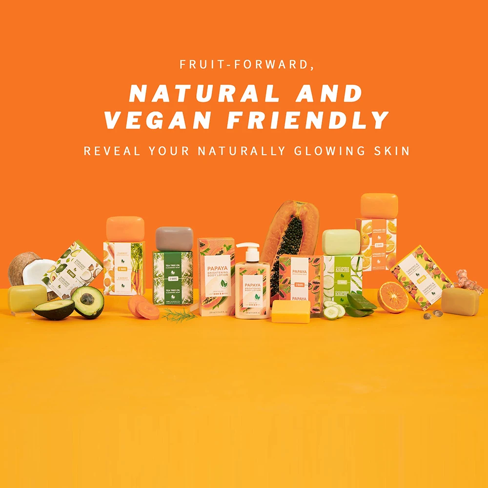 2Packs Natural Vegan Handmade Brightening Gentle Skin Bath Kojic Acid Pawpaw Papaya Soap