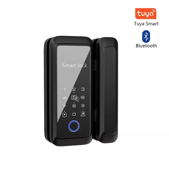 Smart Fingerprint Tuya Keyless Home Sliding Electric Lock Wifi App Tuya Smart Glass Door Lock