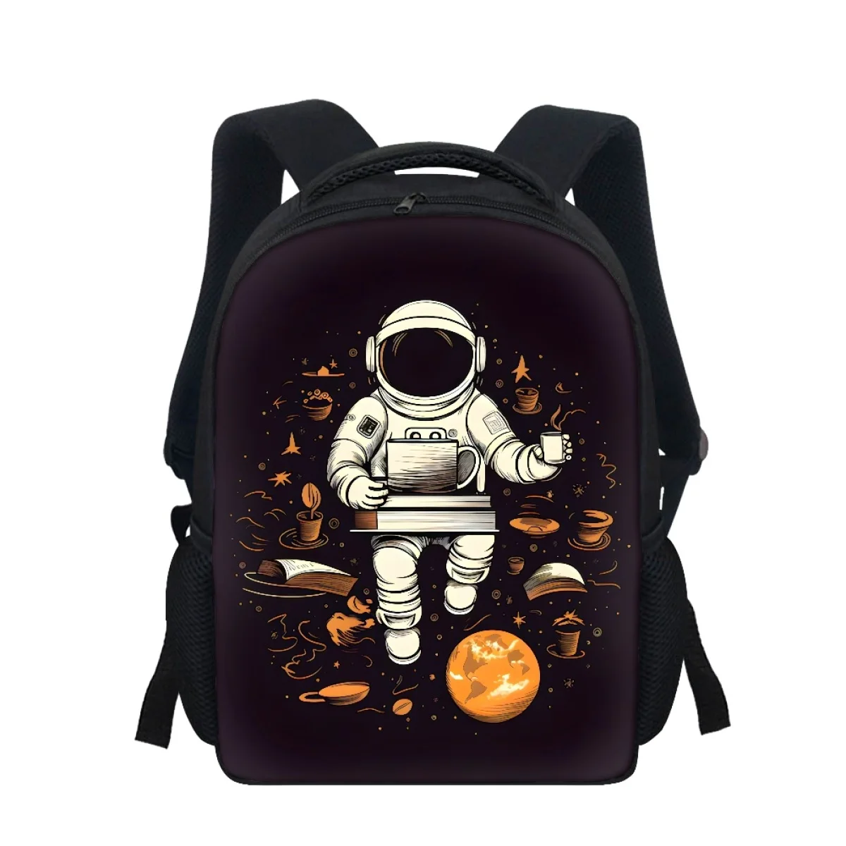 Wholesale Custom Burger Coke pizza doughnut ice cream picnic elemens Pattern 12 inch Student Multifunctional waterproof Backpack
