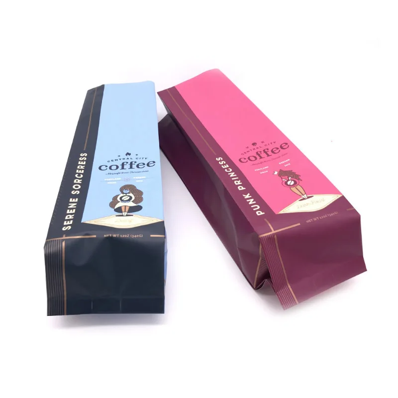 Laminated Plastic 250G-500G-1Kg Espresso/Cafe Packing Custom Print Flat Bottom No Valve Coffee Packaging Bag