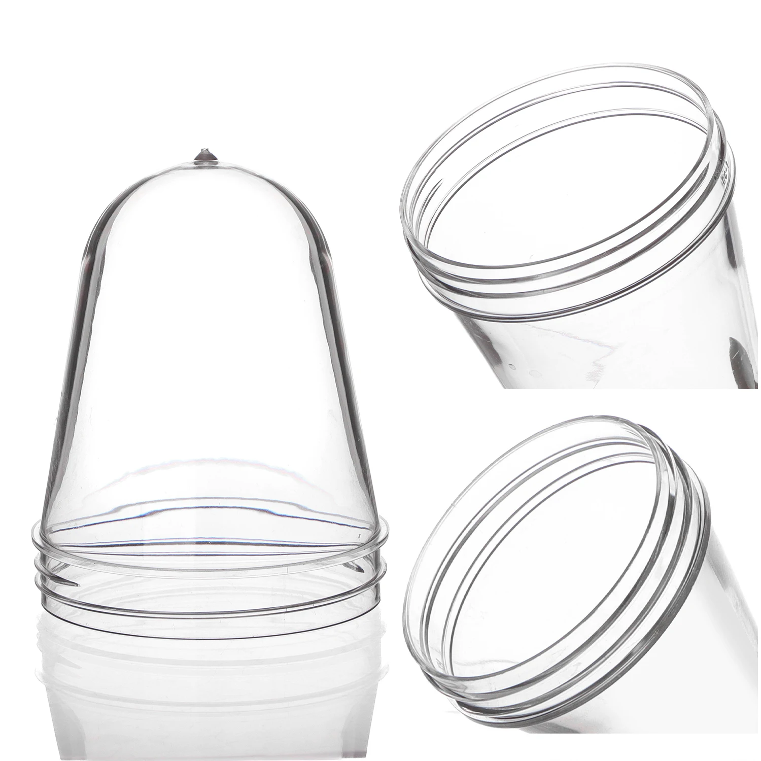 Wholesale Empty 53Mm 57Mm 60Mm Black White Wide Mouth Jar Pet Preform for Cookie Food Skincare