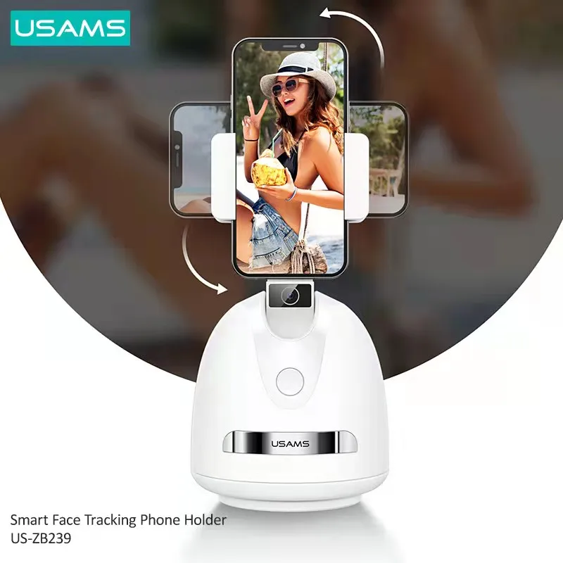 USAMS 2021 Hot Sale Lazy Smart Auto Face Tracking Shooting Object Camera Rechargeable Video Record Phone