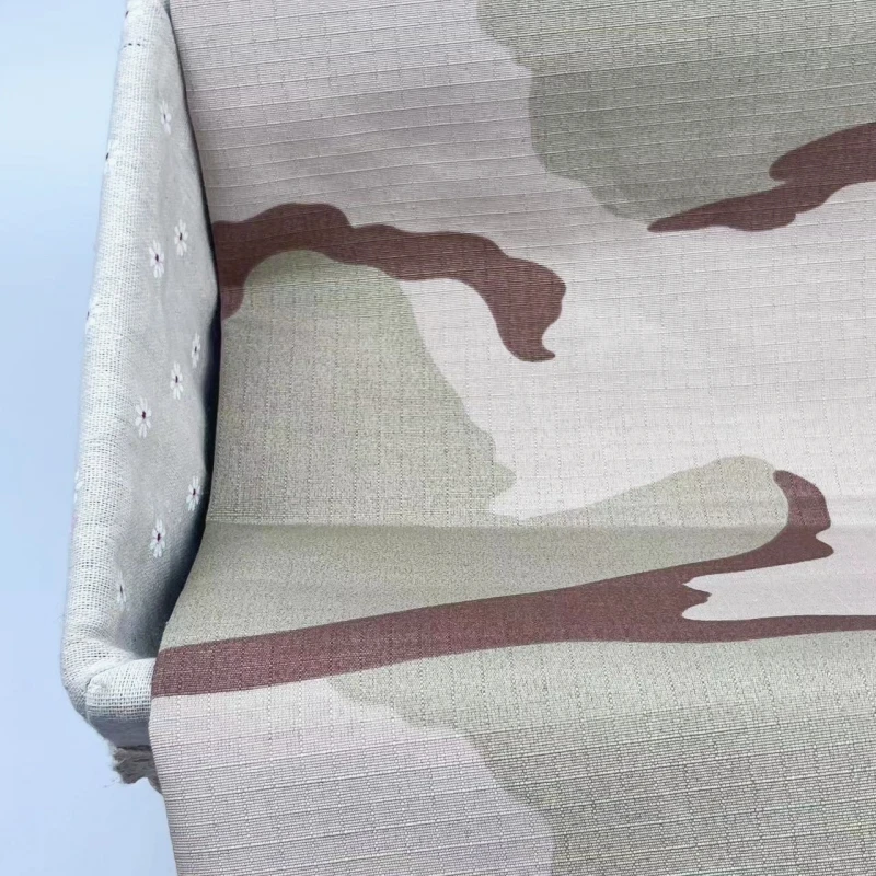Textiles fabric manufacturer polyester cotton checked  pattern printed camouflage clothing rip-stop fabric 2800 water pressure