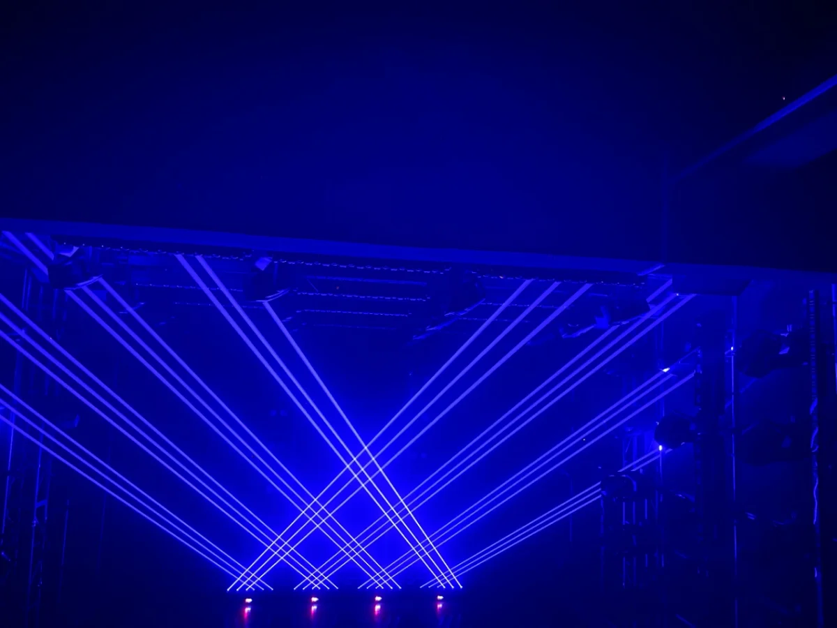 Красный зеленый синий движущийся луч лазерного света Светодиодный DMX Dj бар 6 глаз ночной клуб сценический свадьба