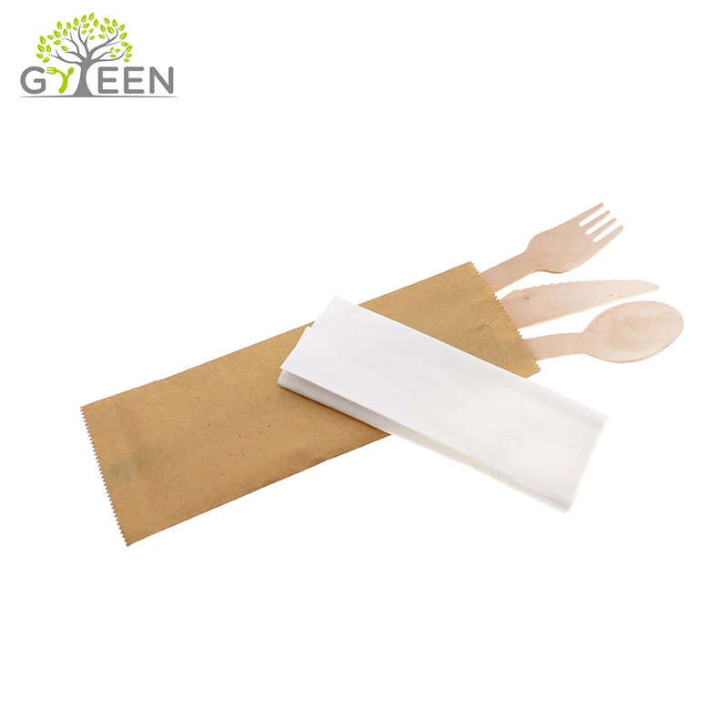 Eco-friendly Biodegradable Disposable Factory Price Wooden Spoon with OPP Bag
