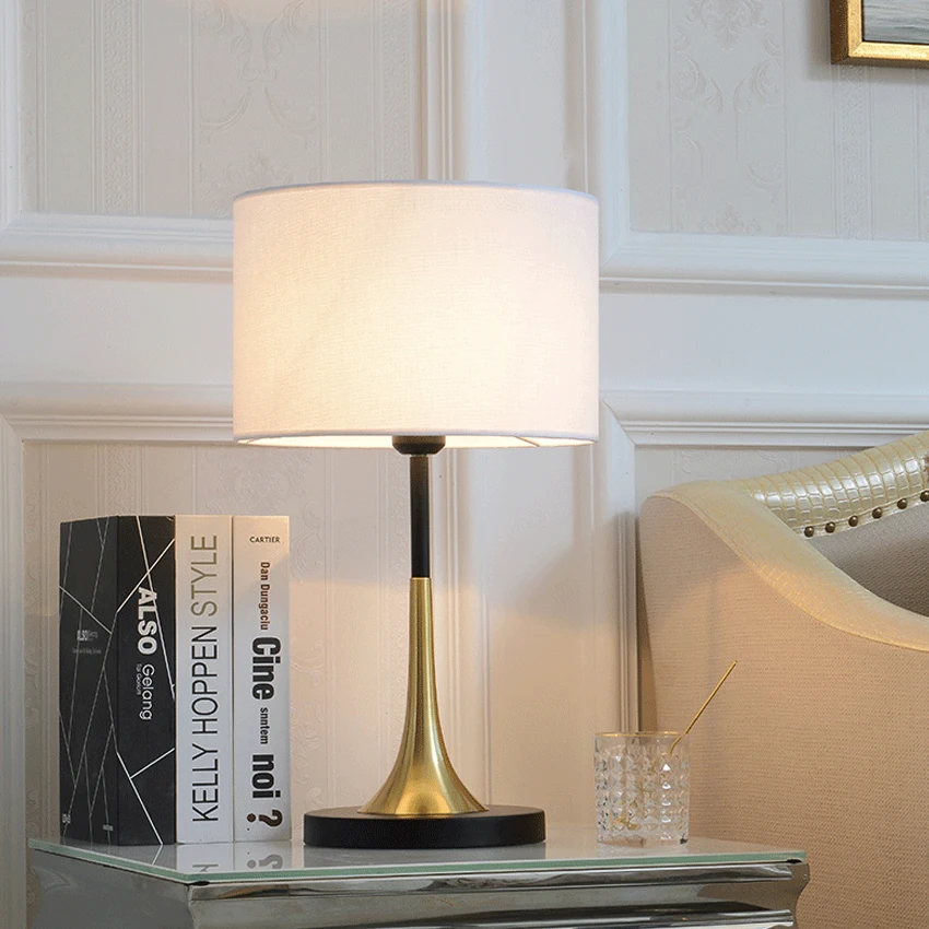House Furniture Indoor Reading flexible led antique Fabric table lamp