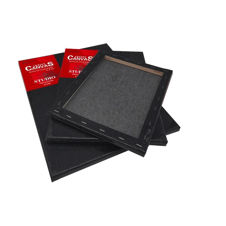 Tercel blank Stretched Canvas Pure Cotton Wood Frame Black Wholesale Stretched Canvas for Painting