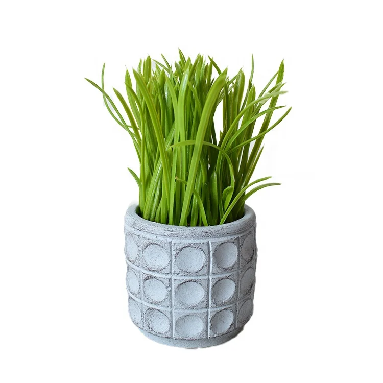 Artificial Plants Small Faux Decor Fake Potted Bonsai Faux Plants Fake Grass Pot for Home Table Office Desk Room
