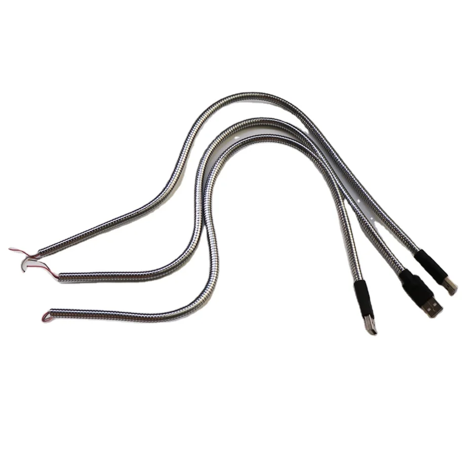 Diameter 14mm Metal Gooseneck Silicone Universal Shaping Hose M10 M8 Serpentine Tube For DIY Table Lamp Floor Lamp Spotlight