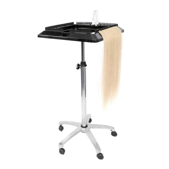 Rolling Aluminum Medical Salon Station Instrument Tray Spa barber Hairdressing Hair Color Cart Beauty Hair Salon Tray Trolley