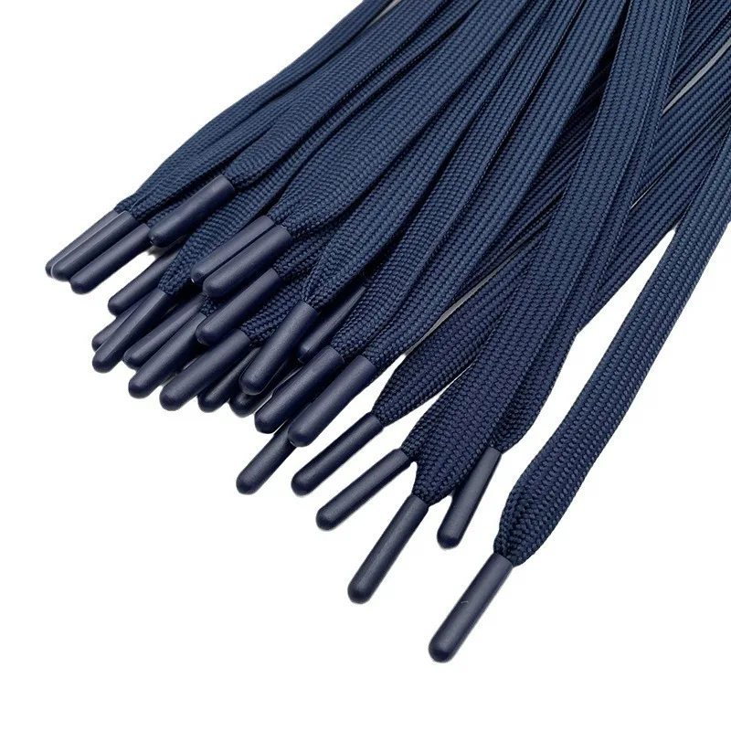 Garment colorful 1cm flat drawstring cord pants waist rope hat hoodie drawcord with tpu plastic tips draw cords