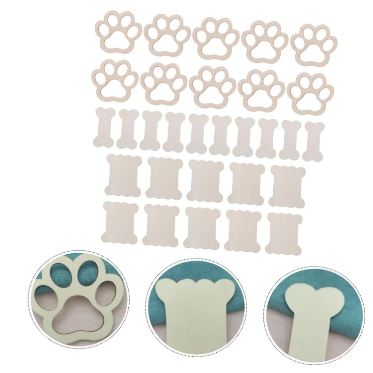 Winding Plate Thread Organizer Tool Yarn Storage Organizer Dog Bone Wood Cutouts Yarn Spooler Unfinished paw Cutout Yarn bobbins