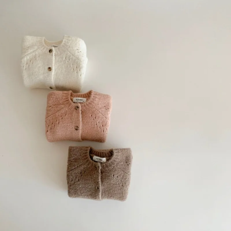 Autumn baby clothes newborn casual fleece cotton sweater jacket coat Baby unisex knitted cardigan