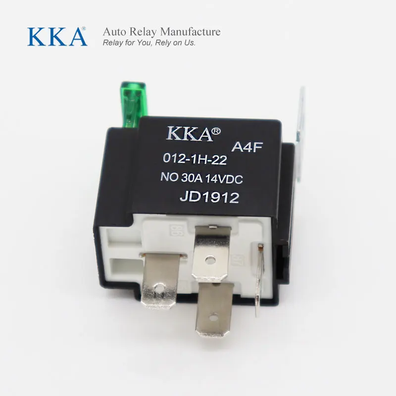 KKA-A4F 30A Automotive Fuse Relay 12V 4 pin, with Metal Bracket, JD1912 Car Relay