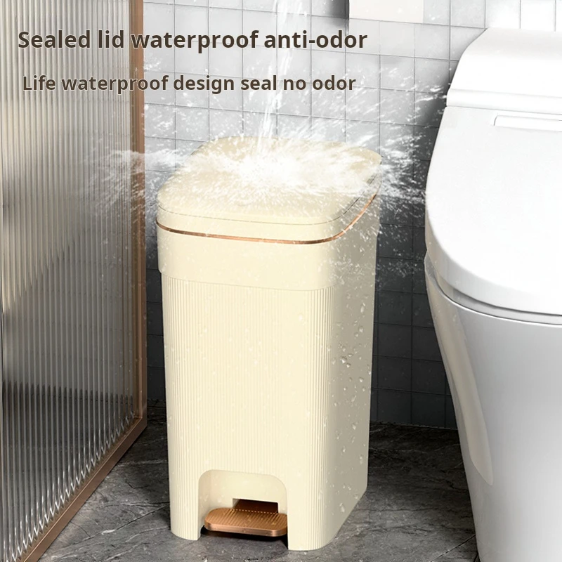 Plastic Trash Can Indoor Garbage Bin for Kitchen Home Office and Commercial Use Plastic Waste Container