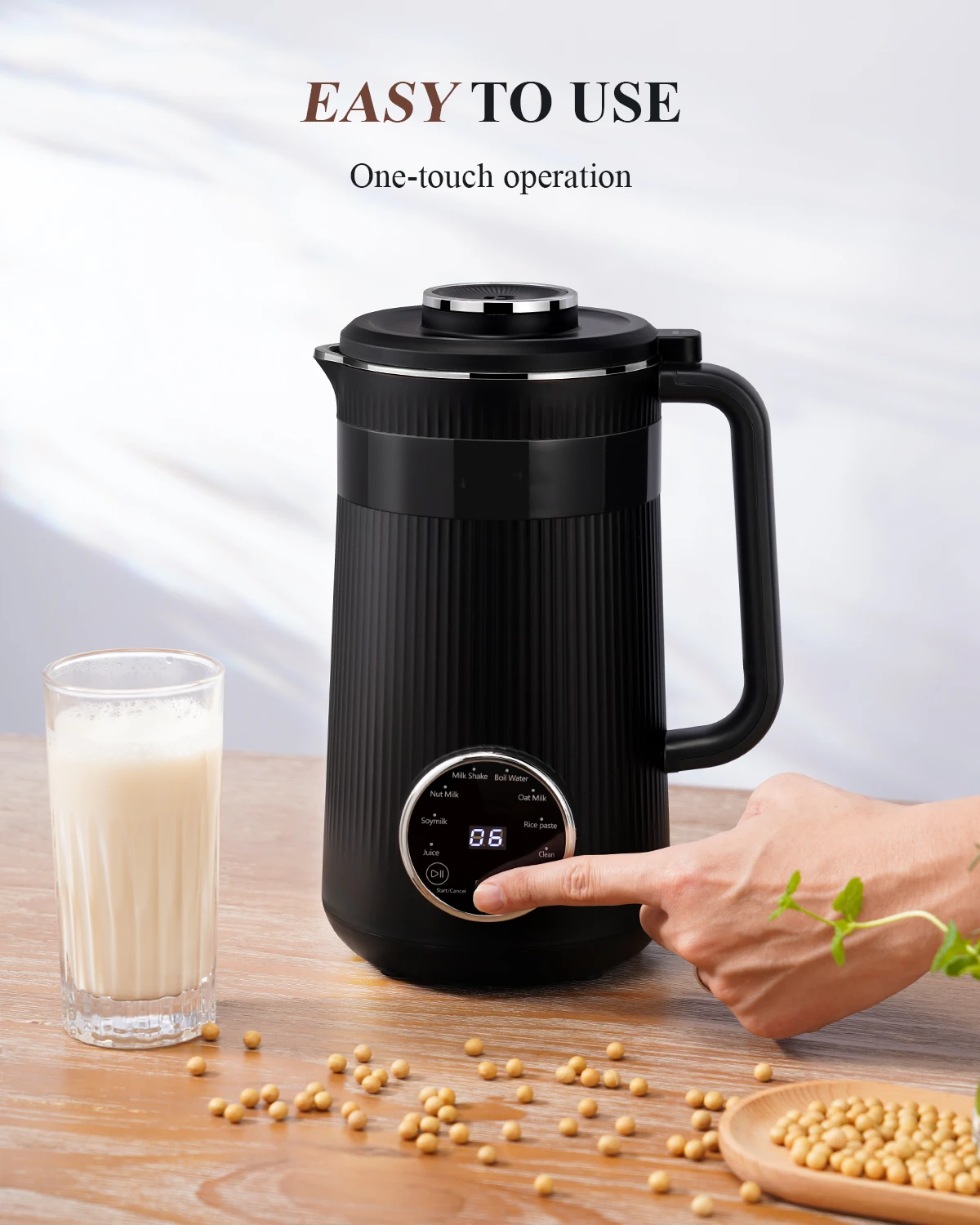 GDOR Self-Cleaning Nut Milk Maker Machine Soymilk Maker & Soup 8 in 1 Plant Based Milk Maker Machine