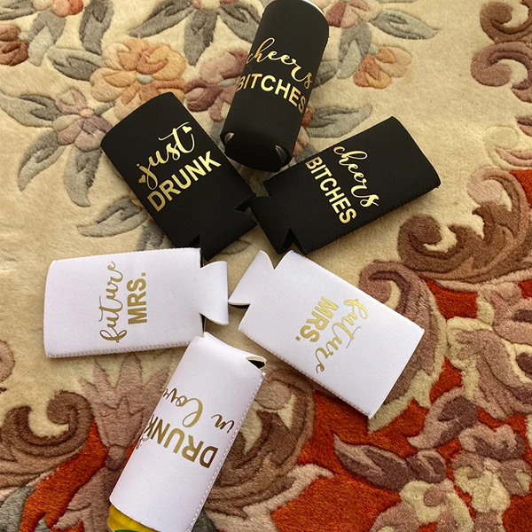 Slim Can Cooler Neoprene Coozies Sleeve Beer Skinny 12 Oz Foldable Acceptable 500pcs CANS Customized Color PAG