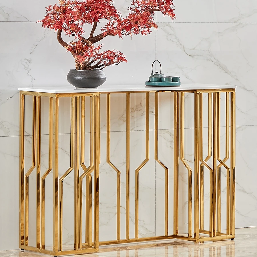 
Minimalist Marble Porch Table Wrought Iron Metal Light Luxury End View Table Entrance Corridor Porch Cabinet Partition Case 