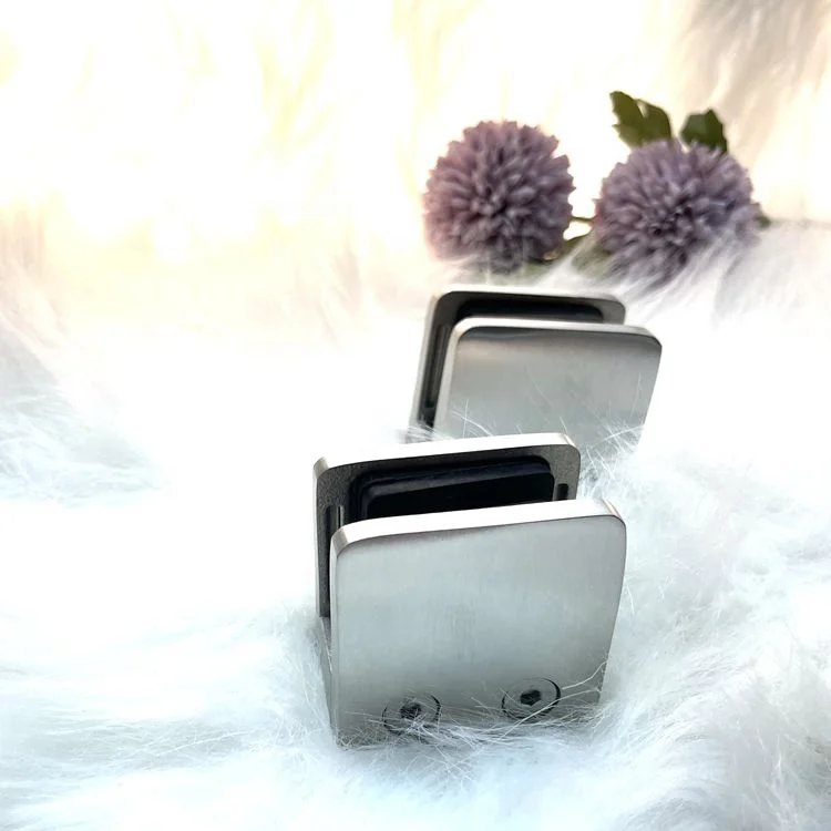 Stainless steel 316 duplex2205 square glass clamp 55*55mm for balcony handrail post