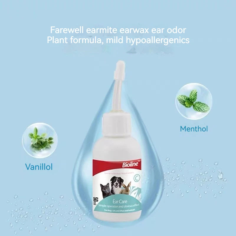 Wholesale Cross-Border Pet Cleaning & Bathing Products Premium Ear Mite Oil for Cats and Dogs Effective Ear Cleaning Liquid