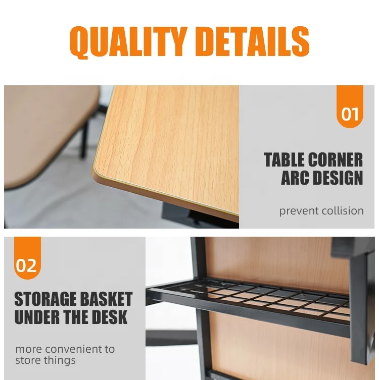 Philippines Desk and Chair School Furniture Student Table and Chair Set Classroom Desk For Primary/Secondary School