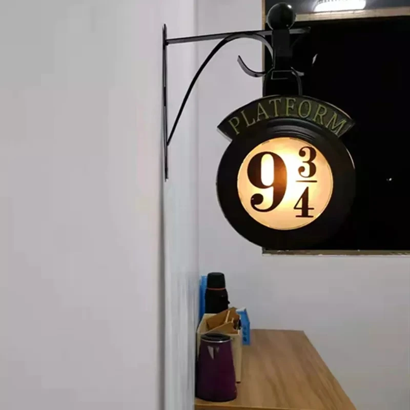 Magic Harry Potter Night Light LED Hanging Wall Lamps Platform Hogwartsed 3D Lamp Home Room Decor Children Birthday Gifts