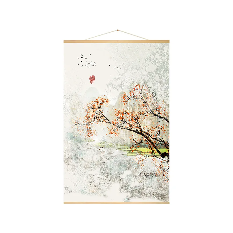 Оптовая продажа, Постер в классическом китайском стиле для рисования, настенный постер-вешалка, художественное оформление на холсте, украшения для помещений