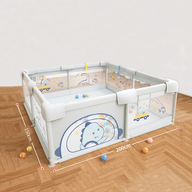 150*200cm inch High Quality Game Fence For Children Lovely Design Indoor Protective Kids Playpen 210D Oxford Cloth