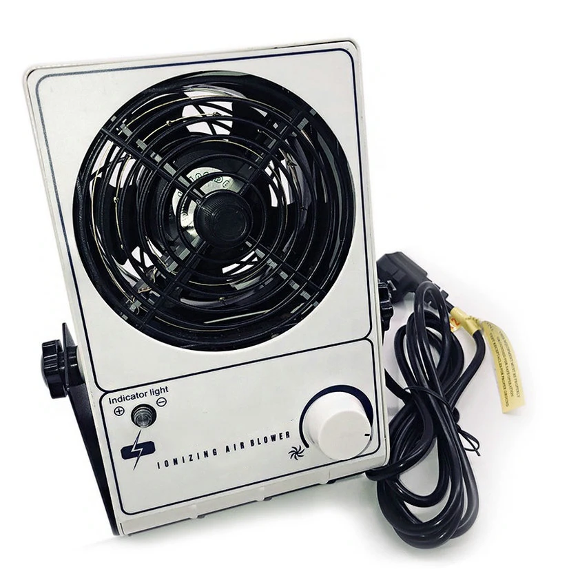 Quickly bench top antistatic electric shock protection ionizer fan eliminate static ionizing air blower