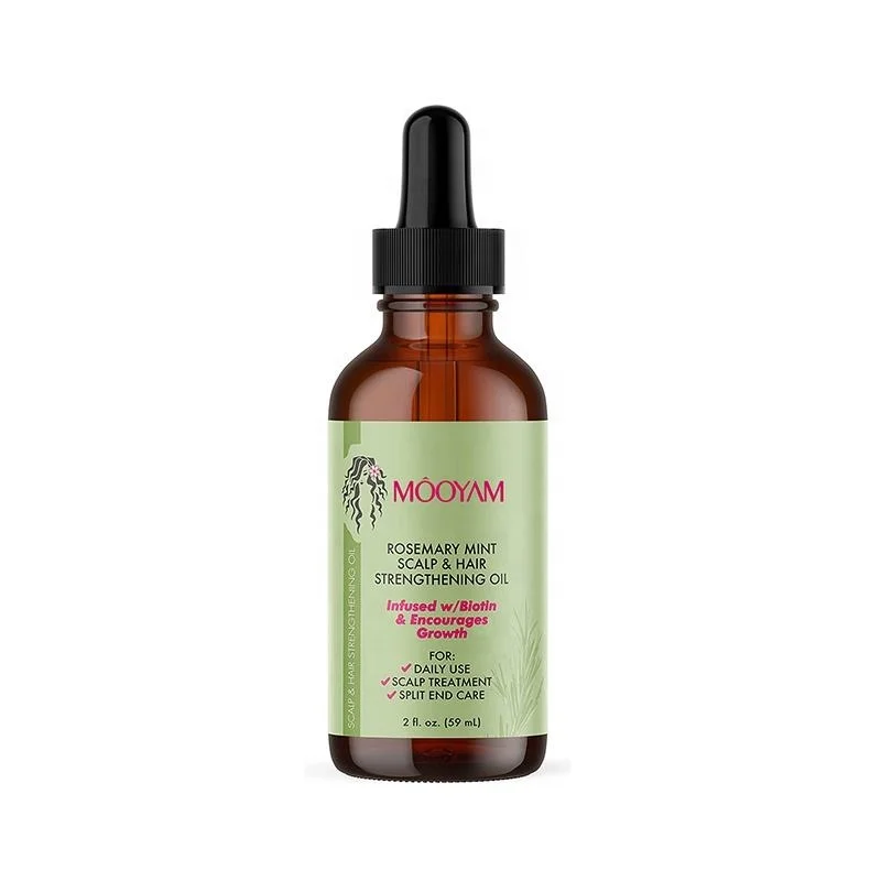 Organics Rosemary Mint Scalp & Hair Strengthening Oil With Biotin & Essential Oils, Nourishing Treatment