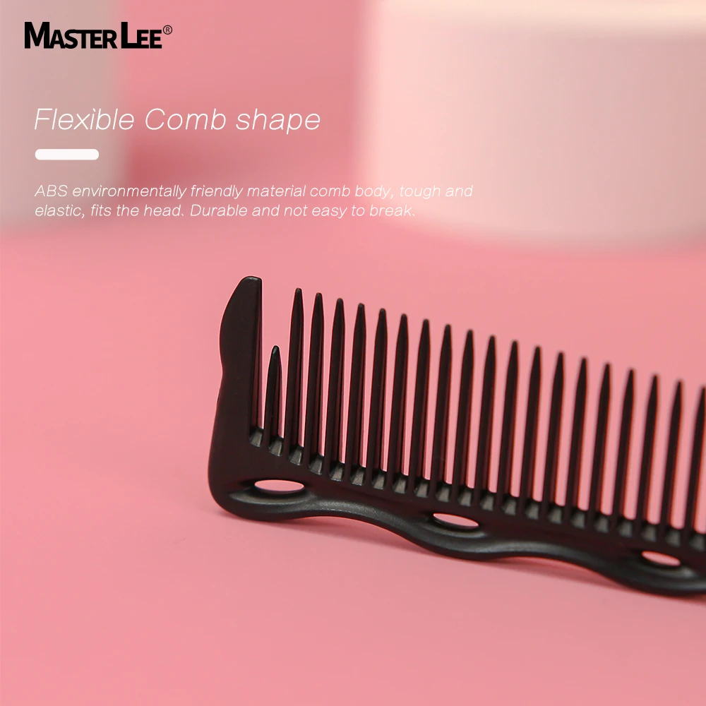 Masterlee Custom Logo Factory Direct Sale ABS and alloy material carbon static free hair cutting comb series 4 colors