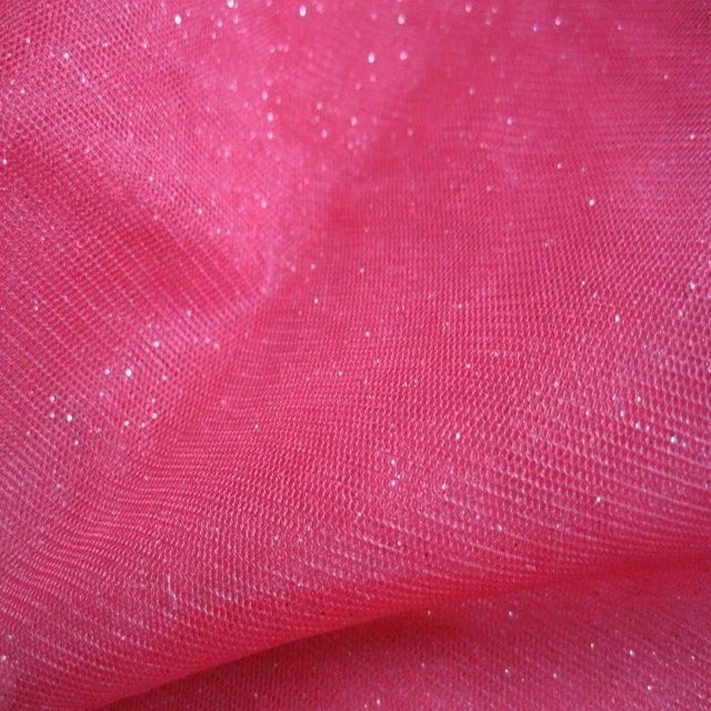 Sparkling and lightweight anti-wrinkle stretch glitter mesh tulle fabric