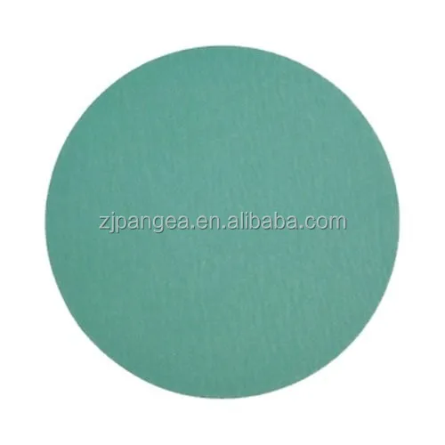 Green 6 inch film backing Alumina Round Shape customizable abrasive sanding disc for Automotive Polishing