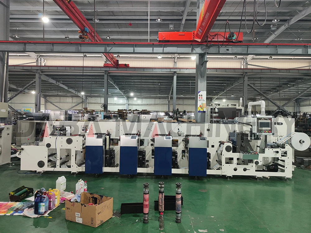 Flexo film adhesive label bopp unit type printing machine
