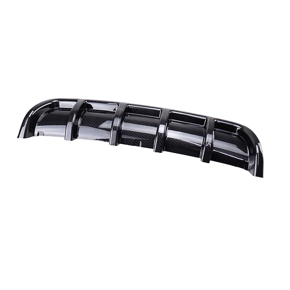 
High Quality Car Spoiler Chassis Fin Shark Fin Type Bending Insert Rear Bumper Lip Diffuser Universal ABS Shark Diffuser Black 