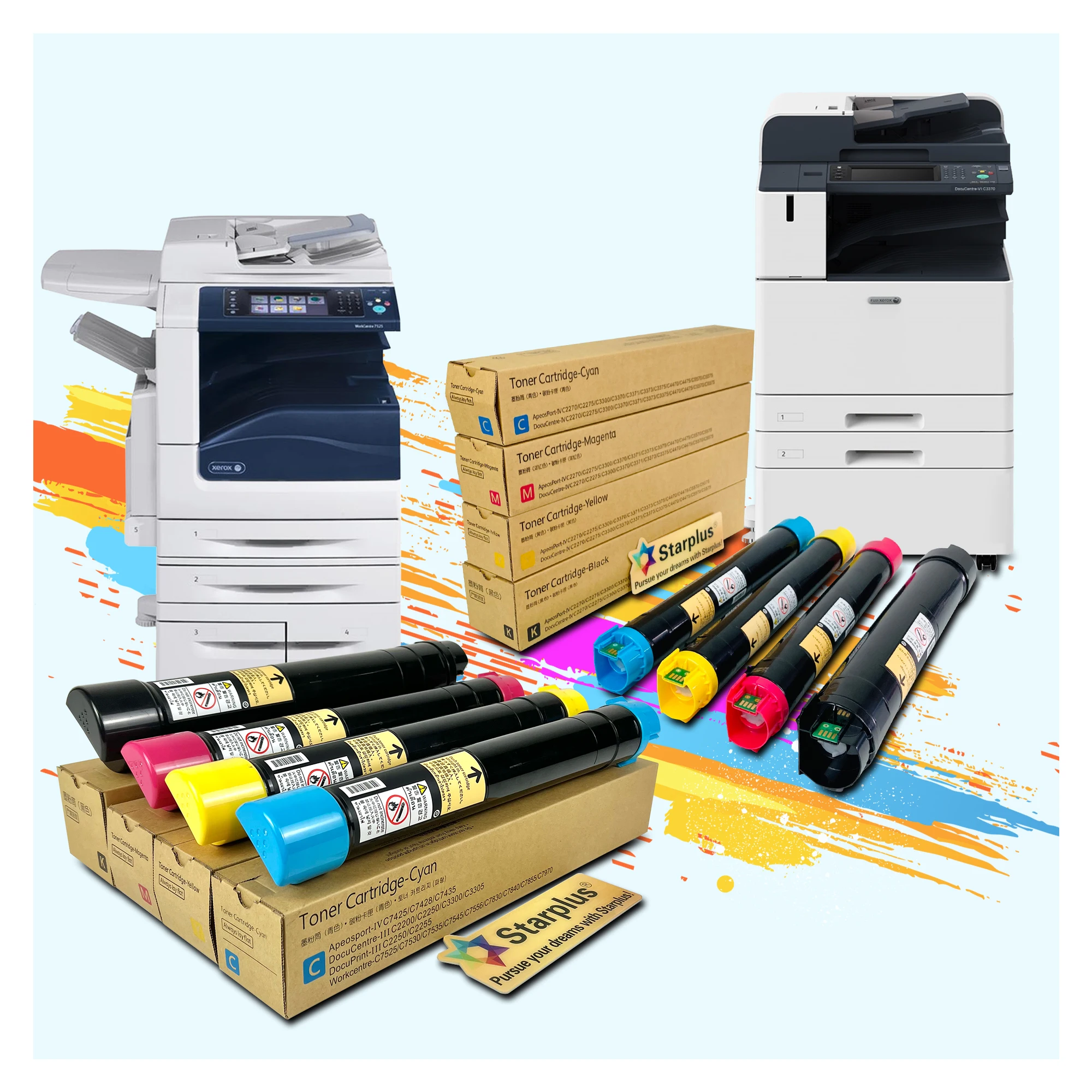 Высококачественный 7855 тонер-картридж для xerox 7835 7525 7530 7535 7545 7556 C4475 5575 3375 тонер