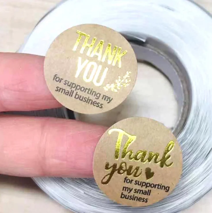 Factory Price Logo Printing Personalized Thank You Labels Stamp Stickers for Your Small Business Shopping Orders