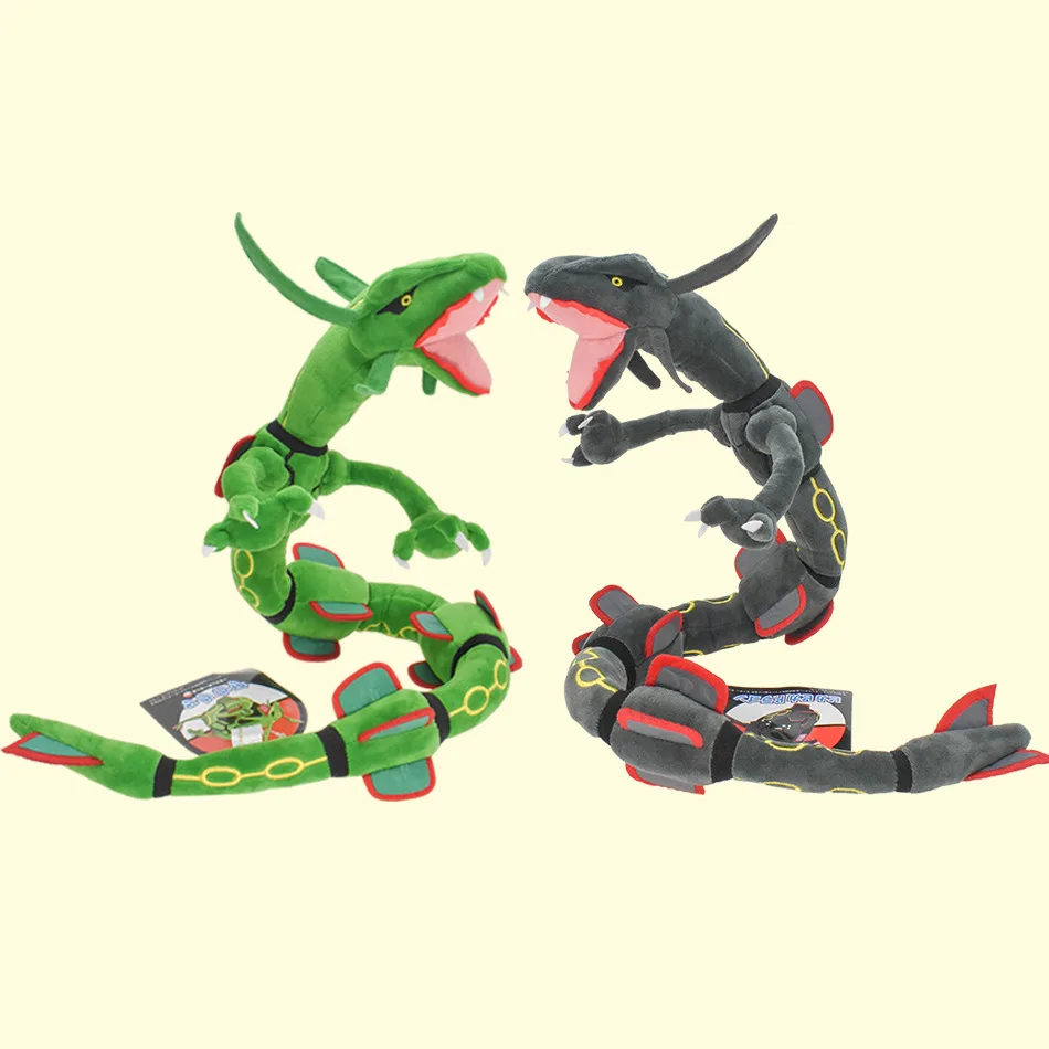 Оптовая продажа высокое качество 75 см аниме Poke mon плюшевая игрушка Rayquaza Peluche кукла с бирками