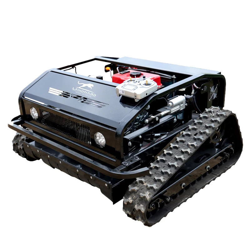 China Household Cheap Lawn Mower Slope Mower Crawler Electric All Terrain Wireless Remote Control Robot Lawn Mower