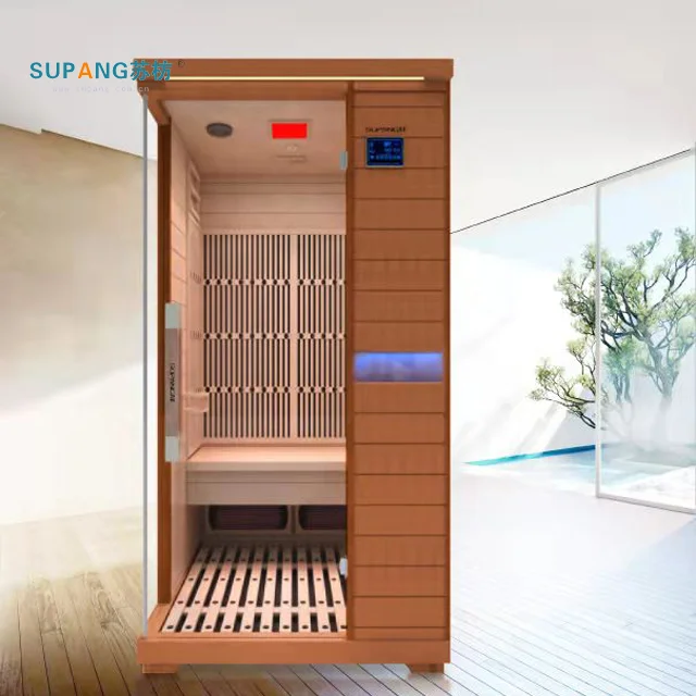 Канадская импортная красная Снежная сосна домашняя Паровая комнатная Сауна для одного человека с сухим потоком инфракрасного излучения