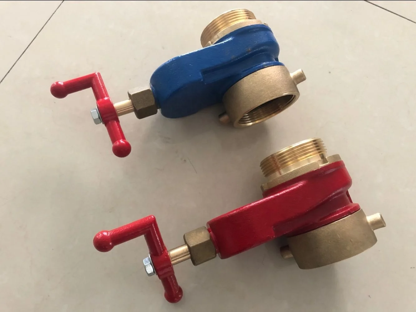 2'-1/2'FXM Hydrant Gate valve fire safety valve 300PSI red and blue painted iron handwheel valve