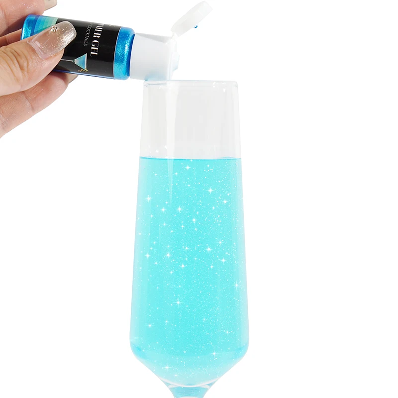 Shimmer Food Coloring Gel for Drinks Decorating 8 Colors Food Coloring Edible Glitter