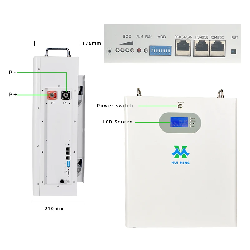 Hot Sell Aluminium Lithium 16S 48V Diy Solar 5Kwh Battery Pack Case Kit Box For Lifepo4 100Ah 105Ah With Smart Active 2A Bms