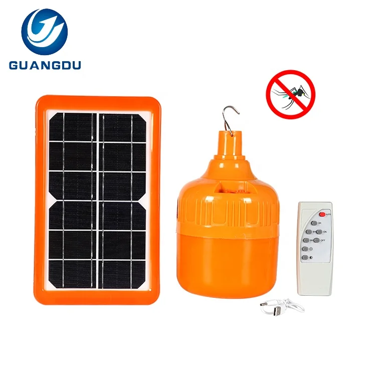 Hot Selling Camping Light Waterproof Ip65 50w 100w Outdoor Led Solar Bulb Lamp